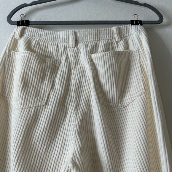 Amuse Society Winter White Wide Corduroy Back Pocket Ankle Flare Pants 27 - Picture 7 of 14